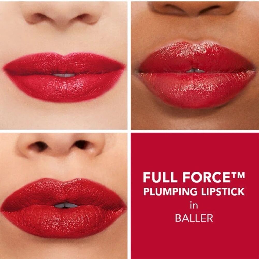 Buxom Red Full Force Plumping Lipstick, Full Size 3.5g